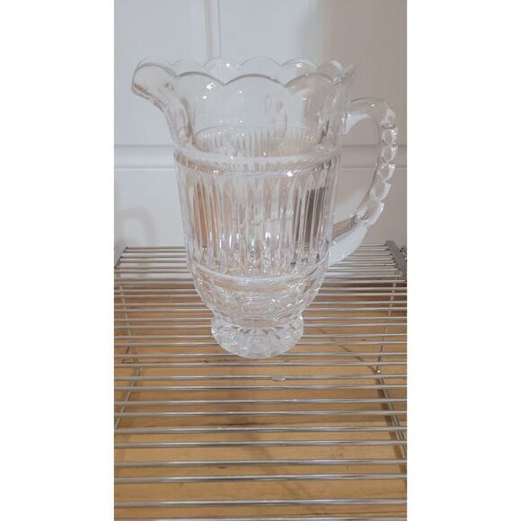 FIFTH AVENUE 24% FULL LEAD CRYSTAL BRACELET 44OZ. PITCHER MADE IN POLAND - Picture 1 of 6